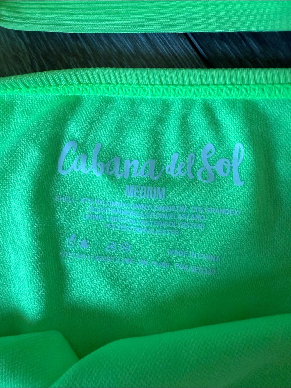 Cabana Del Sol Neon Ribbed Bikini Set - Picture 5 of 6